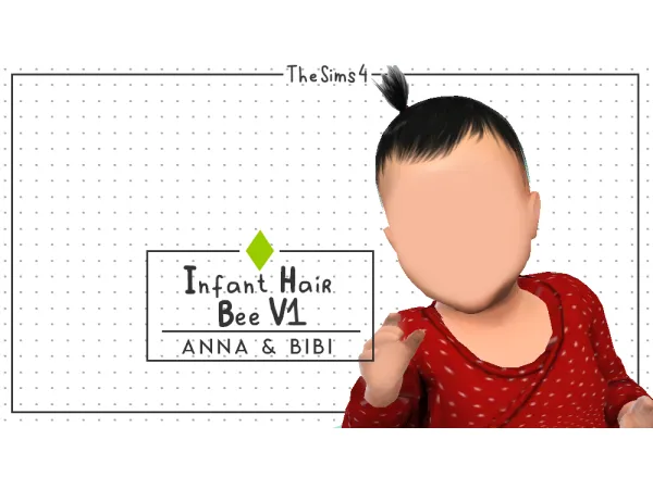 Alpha Infant Hair Bee V1 [AnnaBibi] by Anna Bibi - The Sims 4 Custom Content