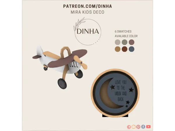 Alpha Mira Kids Deco - The Sims 4 Custom Content