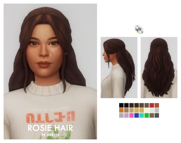 Maxis Match Rosie Hair by simsfinds - The Sims 4 Custom Content