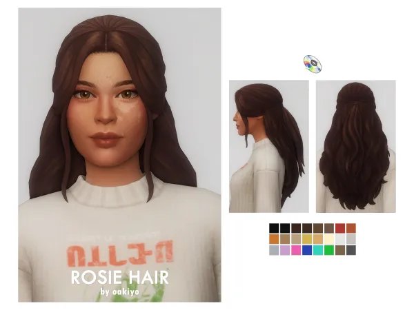 Maxis Match Rosie Hair by oakiyo - The Sims 4 Custom Content