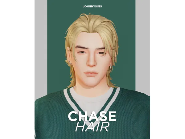 Maxis Match Chase Hair by JohnnySims - The Sims 4 Custom Content