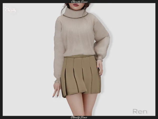 Alpha Ren Sweater Child - The Sims 4 Custom Content