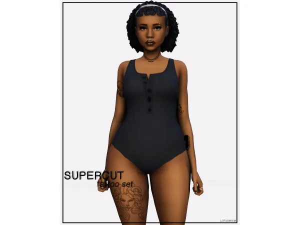 Mix supercut tattoo by lotuswhim - The Sims 4 Custom Content