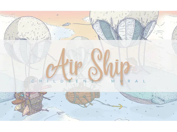 Maxis Match Airship Children's Mural by SimPlistic - The Sims 4 Custom Content
