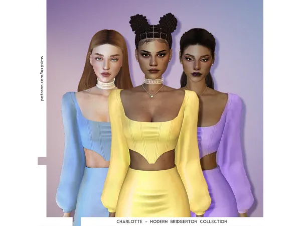 Mix Charlotte Modern Bridgerton Collection - The Sims 4 Custom Content