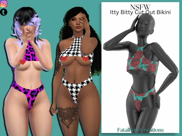 Alpha NSFW Itty Bitty Cut Out Bikini - The Sims 4 Custom Content