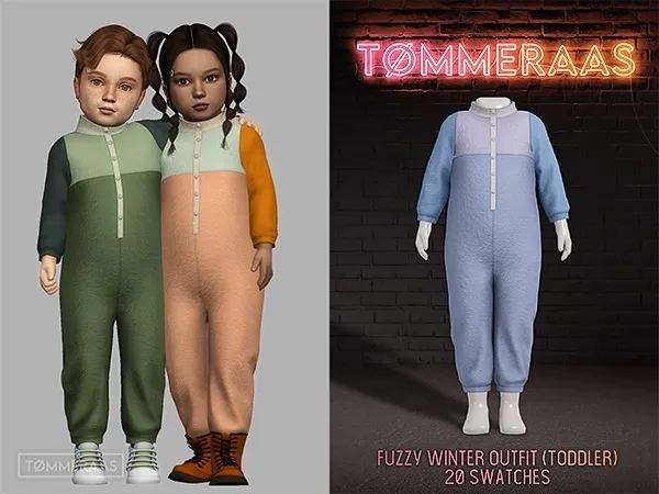 Alpha TØMMERAAS Fuzzy Winter Outfit for Toddlers (49) - The Sims 4 Custom Content