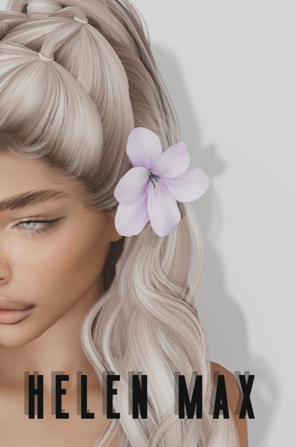 Alpha Flower in the hair by simsfinds - The Sims 4 Custom Content