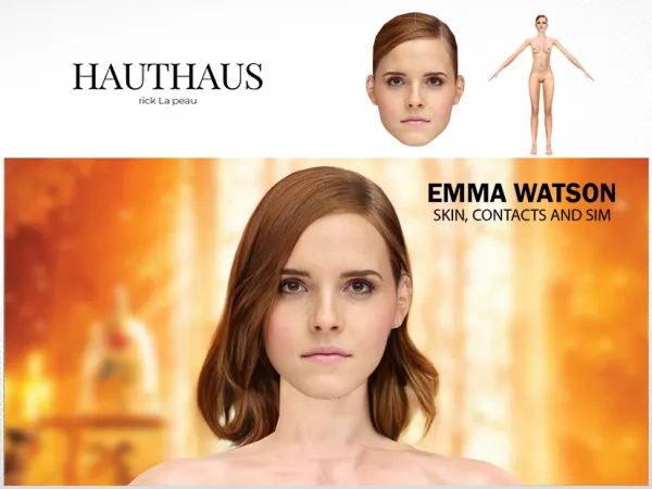 Alpha Emma Watson Skin and Sim for (Super Real) by Hauthaus - The Sims 4 Custom Content