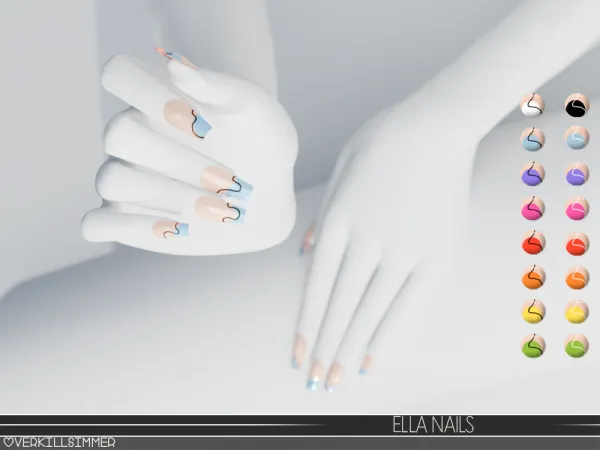 Alpha Ella nails - The Sims 4 Custom Content