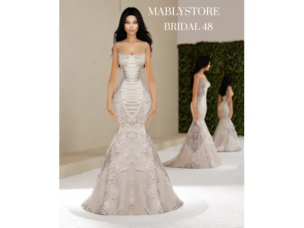 Alpha BRIDAL 48 by Mably Store - The Sims 4 Custom Content