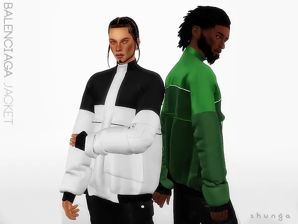 Alpha SHUNGA Balenciaga Jacket Pants - The Sims 4 Custom Content