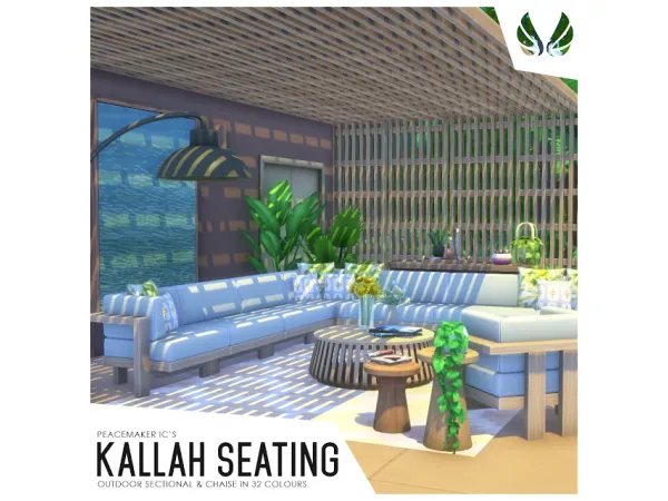 Maxis Match Kallah Seating Outdoor Sectional and Chaise - The Sims 4 Custom Content