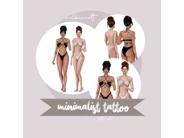 Mix Minimalist Tattoo Set - The Sims 4 Custom Content