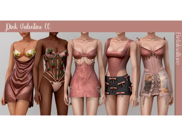 Alpha Pink Valentine by Belaoallure - The Sims 4 Custom Content
