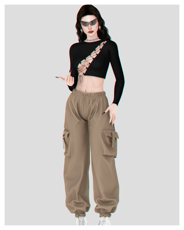 Alpha Downtown Girl Set by BackTrack - The Sims 4 Custom Content