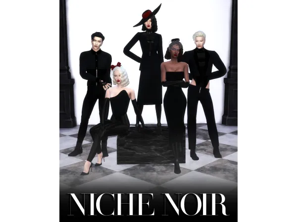 Maxis Match Niche Noir Collection by Ellone Andreea - The Sims 4 Custom Content