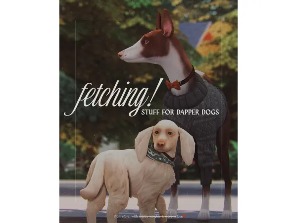 Maxis Match fetching dapper dog stuff by sforzinda - The Sims 4 Custom Content