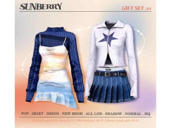 Alpha [SUNBERRY]GIFT SET Knitwear Collection 2313 (Early access) by SUNBERRY - The Sims 4 Custom Content