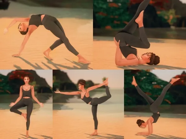 Mix Yoga Flow Pose Pack - The Sims 4 Custom Content