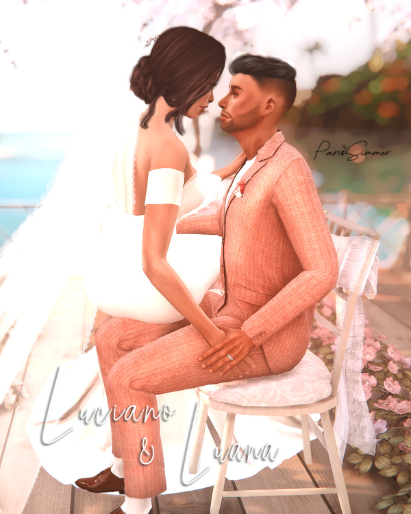 Mix Luciano Luana 10 poses (4 couple and 6 group) by simsfinds - The Sims 4 Custom Content