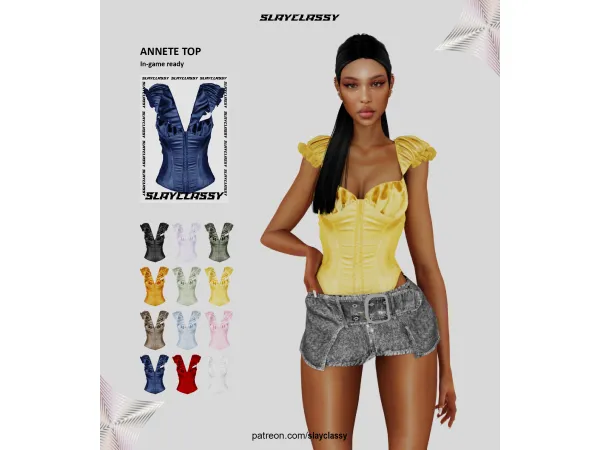 Alpha SC151 ANNETE TOP - The Sims 4 Custom Content