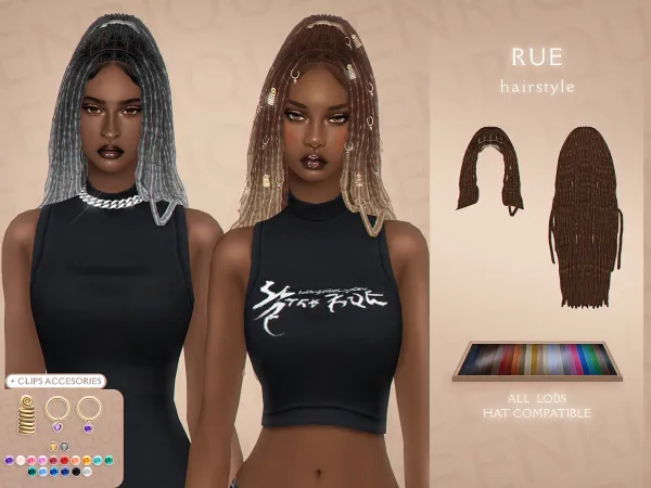 Maxis Match [EnriqueS4] Rue Hairstyle by EnriqueS4 - The Sims 4 Custom Content