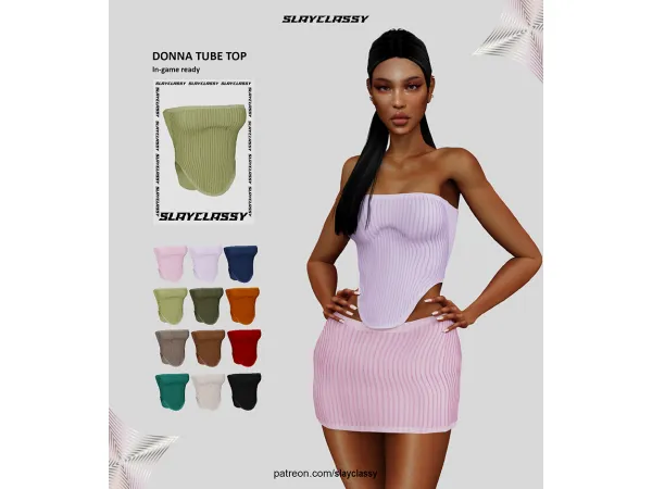 Alpha SC151 DONNA TUBE TOP - The Sims 4 Custom Content