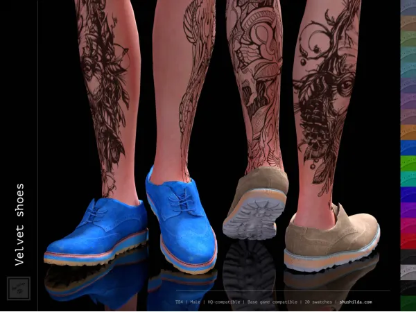 Alpha Velvet shoes - The Sims 4 Custom Content
