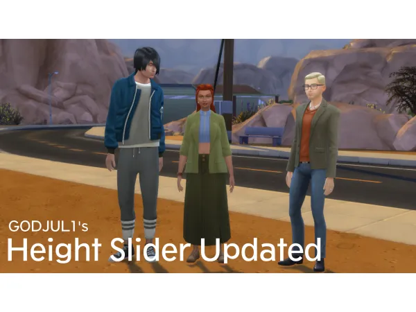 Mix GODJUL1's Height Slider Updated by GhostWitch - The Sims 4 Custom Content