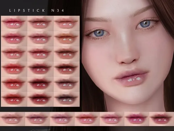 Alpha Lipstick N34 - The Sims 4 Custom Content