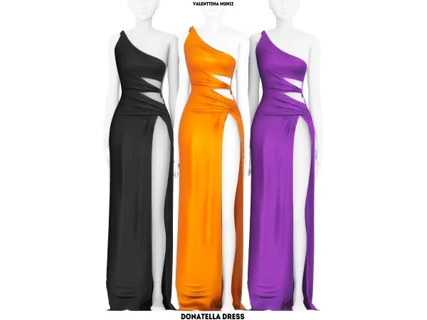 Alpha Donatella Dress Valenttina Muniz Custom Content - The Sims 4 Custom Content