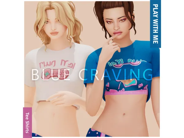 Mix Blue Craving Play with Me TShirt - The Sims 4 Custom Content