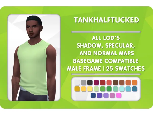 Maxis Match TankHalfTucked by Lune - The Sims 4 Custom Content