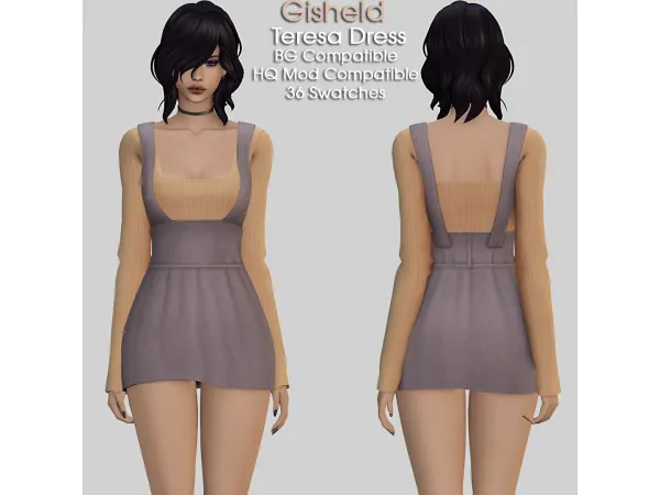 Maxis Match Teresa Dress - The Sims 4 Custom Content