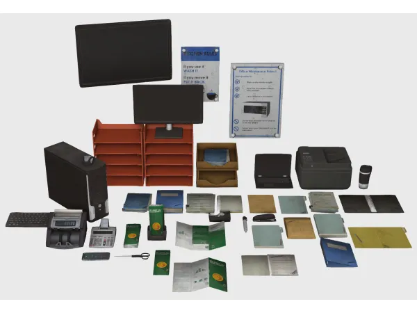 Alpha office clutter conversions from gotham knights - The Sims 4 Custom Content
