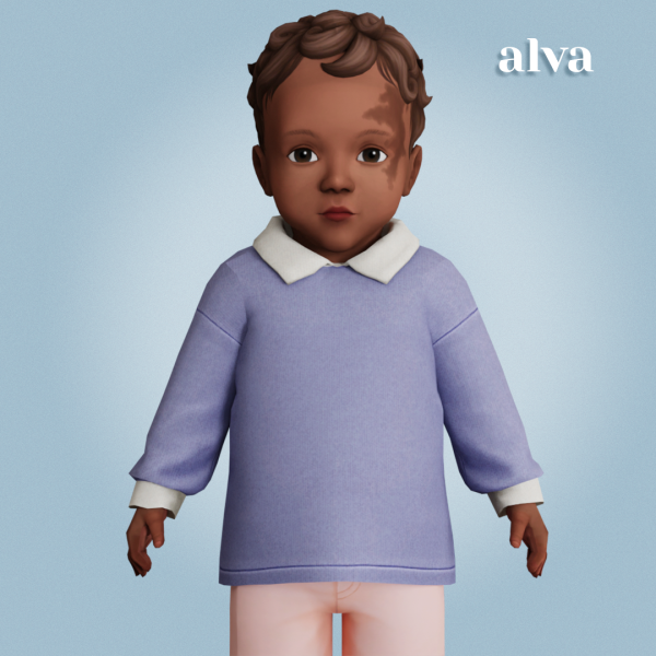 Maxis Match Alva top by amelylina - The Sims 4 Custom Content