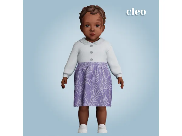Alpha Cleo dress by amelylina - The Sims 4 Custom Content