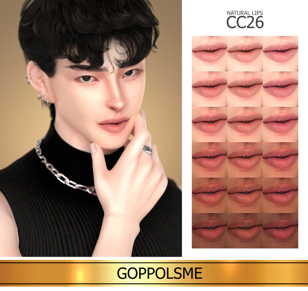 Alpha GPME GOLD Natural Lips CC26 by simsfinds - The Sims 4 Custom Content