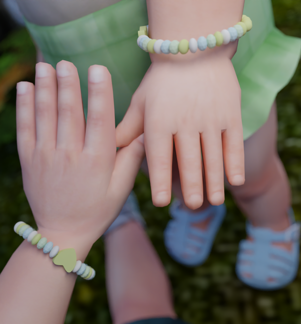 Alpha [Scarlett Bulckowisk] Love Bracelet (Toddlers infants S3 and S4) by xScar - The Sims 4 Custom Content