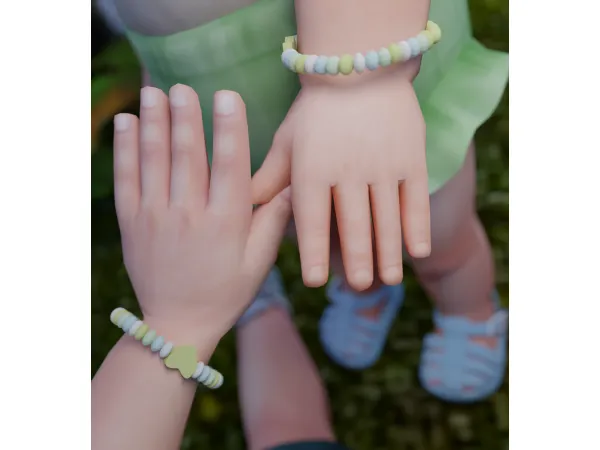 Alpha [Scarlett Bulckowisk] Love Bracelet (Toddlers infants S3 and S4) - The Sims 4 Custom Content