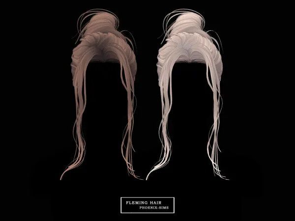 Alpha Fleming Hair - The Sims 4 Custom Content