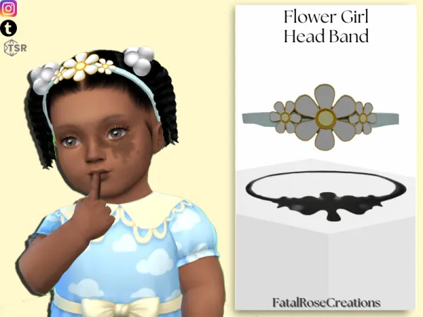 Maxis Match Flower Girl Head Band - The Sims 4 Custom Content