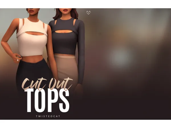Maxis Match Cutout Tops(Download) by TwistedCat - The Sims 4 Custom Content