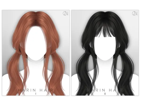 Alpha [JINO] HAIR N30 31 HARIN - The Sims 4 Custom Content