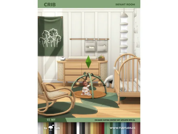 Maxis Match CRIB Infant Room by TudsTuds - The Sims 4 Custom Content