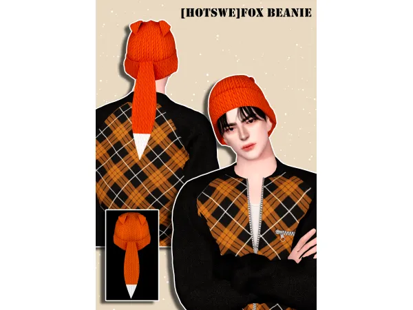 Alpha [HOTSWE] fox beanie by HOTSWE - The Sims 4 Custom Content