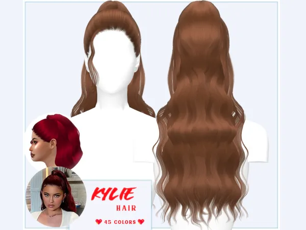Alpha Kylie Hair - The Sims 4 Custom Content