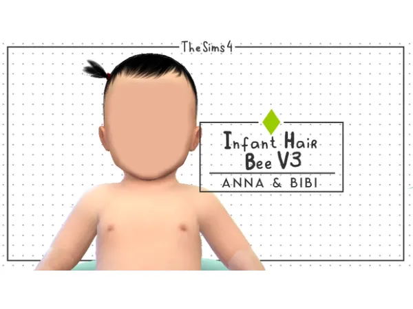 Mix Infant Hair Bee V3 [AnnaBibi] - The Sims 4 Custom Content