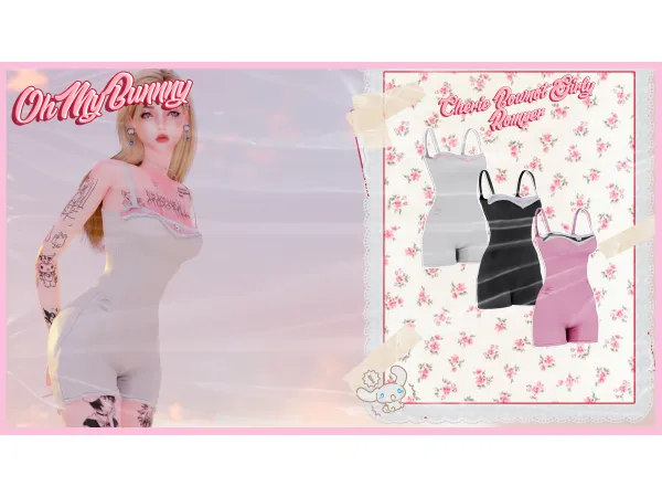 Alpha BABY CHERIE BOWNOT GIRLY ROMPER by ohmybunnny - The Sims 4 Custom Content